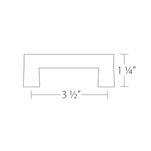 86333 - Sandcast Bronze - 3.5" Rail Pull