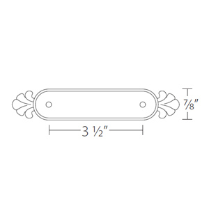 86236 - Tuscany Bronze - 3.5" Pull Backplate