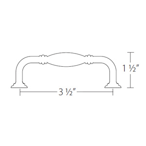 86219 - Tuscany Bronze - 3.5" Fluted Fixed Pull