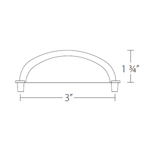 86232 - Tuscany Bronze - 3" Fluted Cup Pull