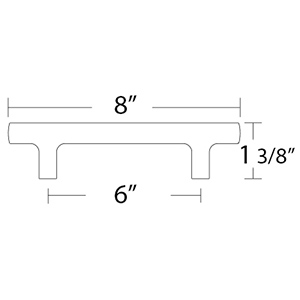 86461 - Urban Modern - 6" cc Mod Hex Pull