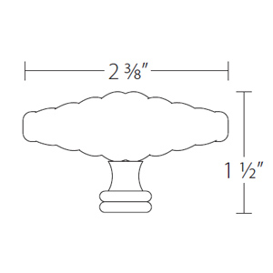 76017 - Wrought Steel - 2 3/8" Bastogne Knob