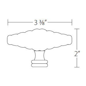 76018 - Wrought Steel - 3 3/8" Bastogne Knob