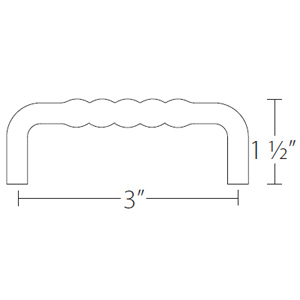 76026 - Wrought Steel - 3" San Carlos Pull