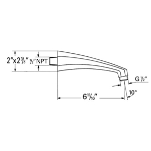 Grohe 28 467 000 - Shower Arm - Polished Chrome