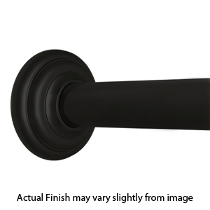 48" Shower Rod - Classic High Quality - Flat Black