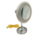 Single Sided Make-Up Mirror with Light - Magnification x8 - Polished Chrome