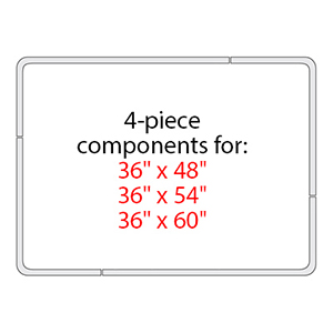 36" x XX" - Ceiling Mount - Rectangular Shower Rod