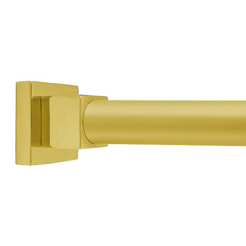 Square Flange - Shower Rod - Polished Brass