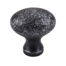 M405 BI - Somerset - 1.25" Oval Knob - Black Iron