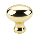 M368 PB - Somerset - 1.25" Oval Knob - Polished Brass