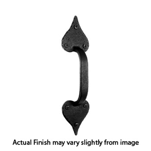 RP1BP - Heart 10.5" Door Pull - Rough Iron