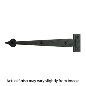 RI9BQ - 6.5" Heart Strap Hinge - Rough Iron