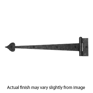 13" Heart Strap Hinge - Surface or Half-surface Mounting - Rough Iron