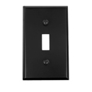 AW1BP - Single Toggle Switch Plate - Black