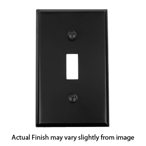 AW1BP - Single Toggle Switch Plate - Black