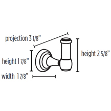 A7381 - Acrylic Royale - Robe Hook