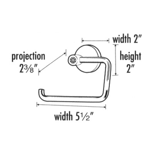 C8366 - Contemporary Round Crystal - Single Post Tissue Holder