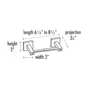 C8460 - Contemporary Square Crystal - Tissue Holder