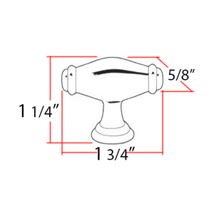 A626 - Charlie's - 1.75" Oval Knob