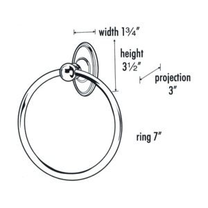 A8040 - Classic Traditional - Towel Ring