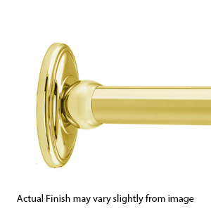 36" Shower Rod - Classic Traditional - Polished Brass