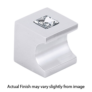 C853-1 - Contemporary Square Crystal - 1" Square Knob