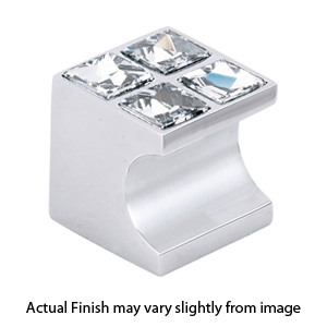 C854-1 - Contemporary Square Crystal - Cluster Square Knob