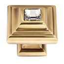 C213 - Swarovski Crystal II - Small Crystal Square Knob