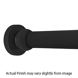 36" Shower Rod - Contemporary Round - Flat Black