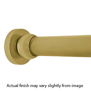 72" Shower Rod - Contemporary Round - Satin Brass