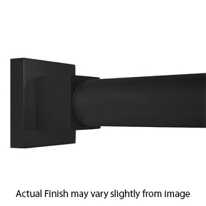 60" Shower Rod - Contemporary Square - Flat Black