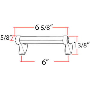 A985-6 - Cube - 6" Cabinet Pull