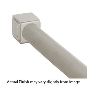 48" Shower Rod - Cube - Satin Nickel