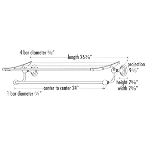 A9026-24 - Embassy - 24" Towel Rack