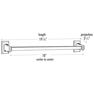 A7920-18 - Geometric - 18" Towel Bar