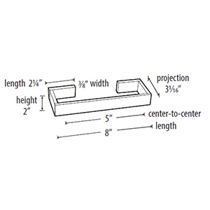 A6420-8 - Linear - 8" Towel Bar