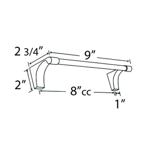 A6820-8 - Luna - 8" Guest Towel Bar