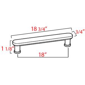 A717-18 - Moderne - 18" Cabinet Pull