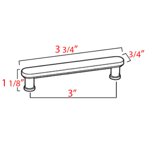 A717-3 - Moderne - 3" Cabinet Pull