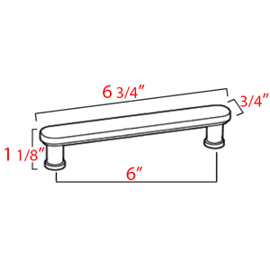 A717-6 - Moderne - 6" Cabinet Pull