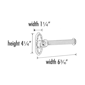 A8566L - Ribbon & Reed - Euro Tissue Holder - Left Hand