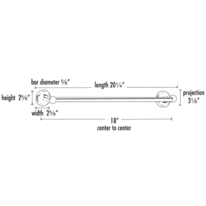 A9220-18 - Yale - 18" Towel Bar