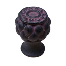 Corinthia - 11/16" Cabinet Knob - Black w/Terra Cotta