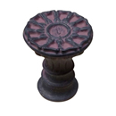 Corinthia - 7/8" Cabinet Knob - Black w/Terra Cotta