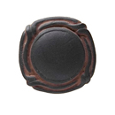 Mai Oui - 1 1/16" Cabinet Knob - Black w/Terra Cotta