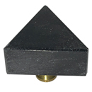 Granite Triangle 1.75" Cabinet Knob - Black Absolute