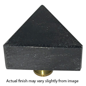 Granite Triangle 1.75" Cabinet Knob - Black Absolute