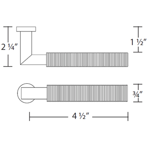 1258 - Bauhaus Reeded Door Lever