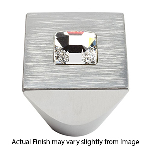 3195 - Centered Crystal Knob - Matte Chrome